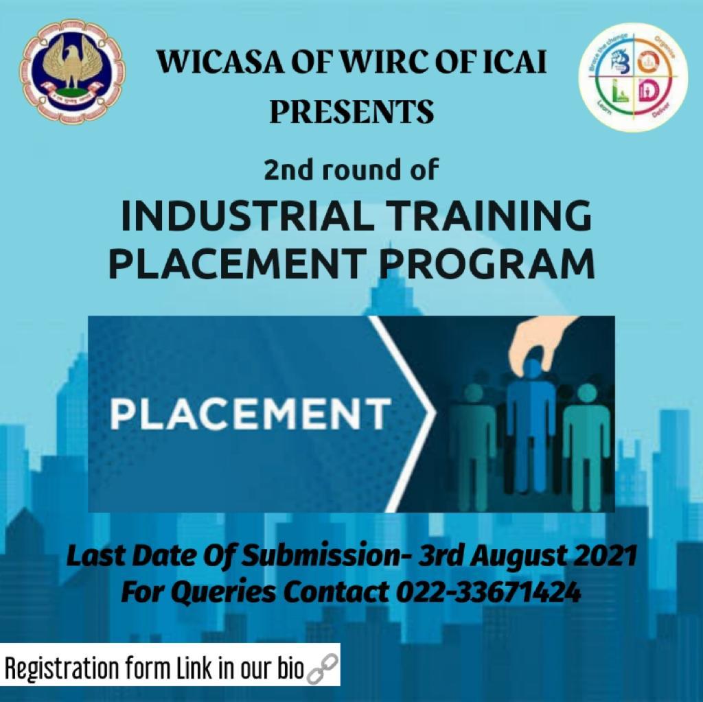 Industrial Trainee placement program 3 8 21